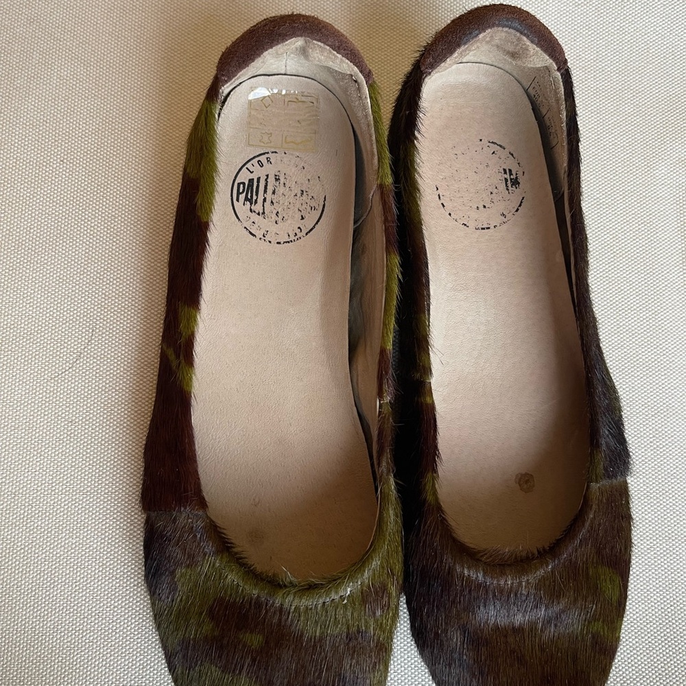 Palladium Women's Brown and Green Flats